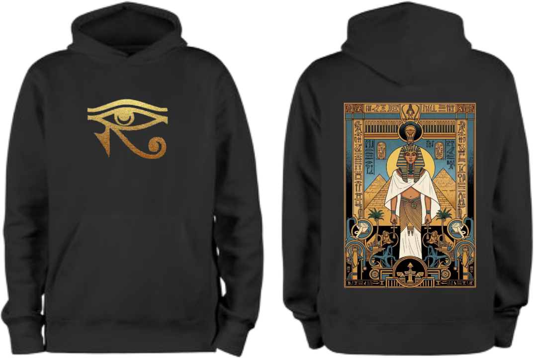 Egypt Over Size hoodie Black Back 7