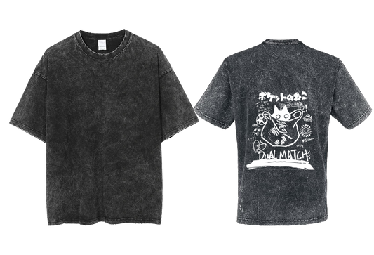 DUAL MATCH Back text One Size t- shirt Washed Back 7