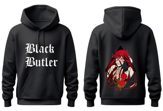 Black Butler One Size hoodie Black Back 7