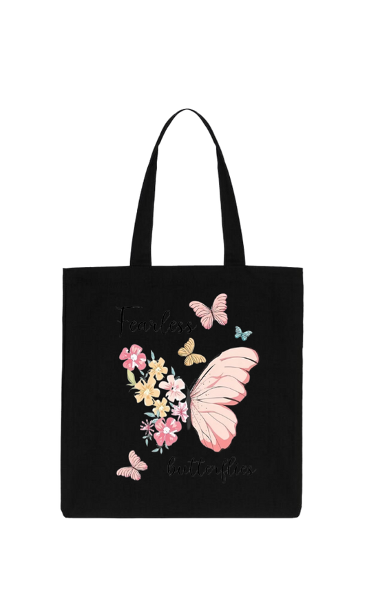 butterflies tote bag Black 7