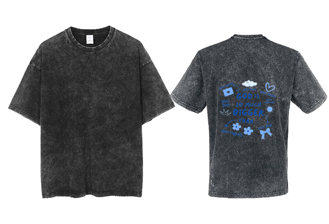 God is so much bigger than t- shirt One Size Washed Back 7