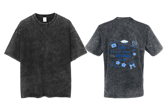 God is so much bigger than t- shirt One Size Washed Back 7