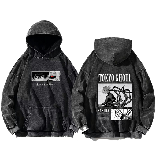 Tokyo ghoul One Size hoodie Washed Back 7