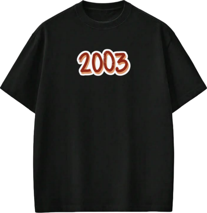 age t- shirt Black 2003