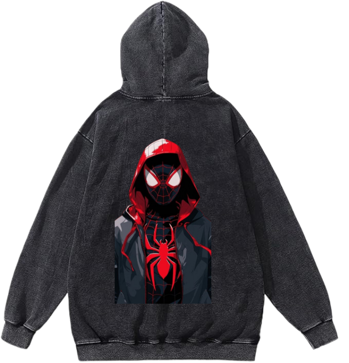 Spiderman One Size hoodie Washed Back 7