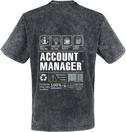 MARKET RESEARCH ANALYST  Back text One Size t- shirt Washed Back 88