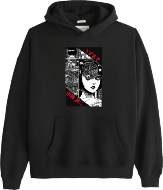 Tomie Kawakami Over Size hoodie Black 7