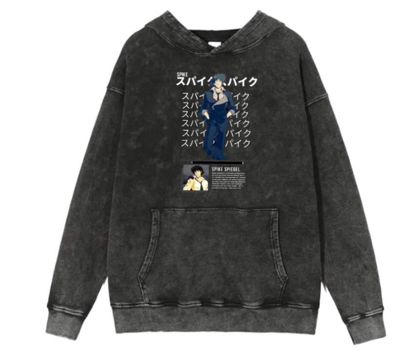 Cowboy Bebop Over Size hoodie Washed 7