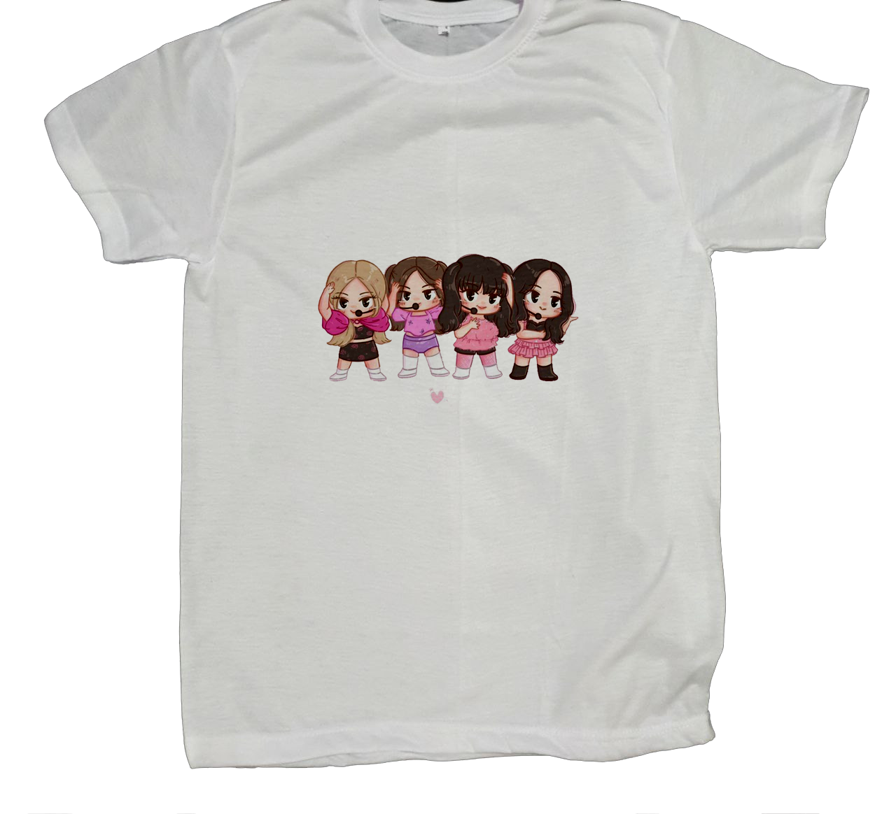 Black pink t- shirt fat White 6