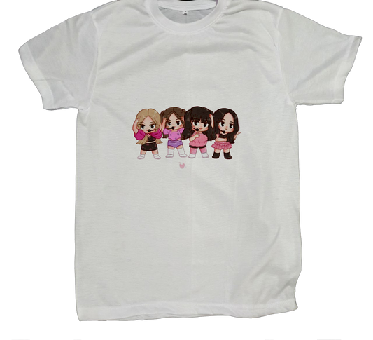 Black pink t- shirt fat White 6