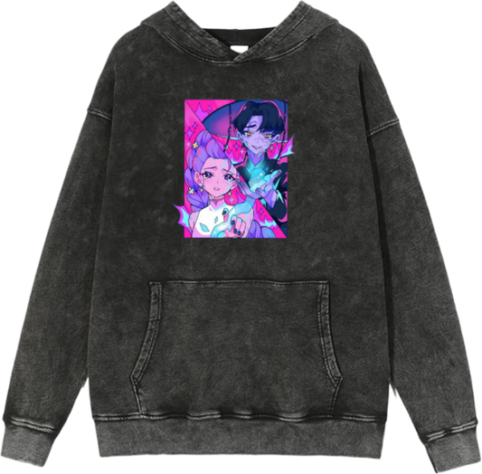 Hunterix kpop Oversize  Hoodie Washed gray 7