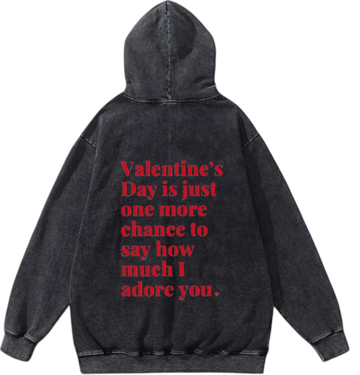 VaIentine coupIe Oversize  Hoodie Washed gray Back 7