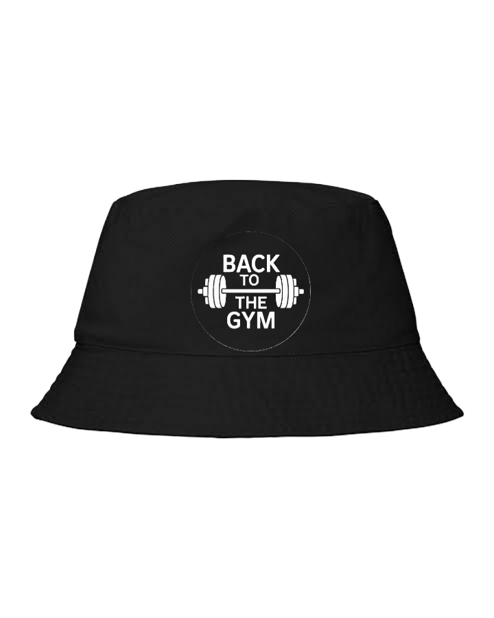 workout gym pilates Bucket hat Fishman hat cap Black 7