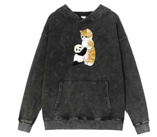 PANDA Oversize Hoodie Washed 7