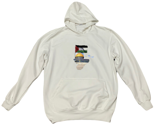 Palestine One Size hoodie White 7
