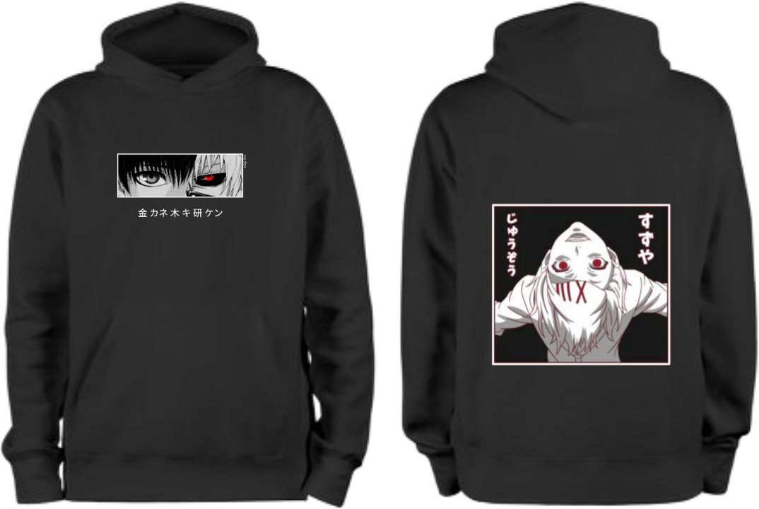 Tokyo Ghoul One Size hoodie Black Back 7