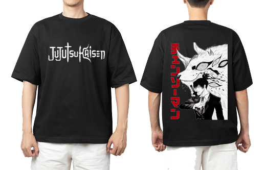 tjujutsu kaisen GOJO Oversize t- shirt Black Back  7