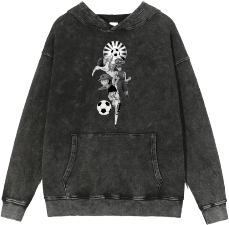 Captain Tsubasa Over Size hoodie Washed 7