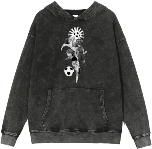 Captain Tsubasa Over Size hoodie Washed 7