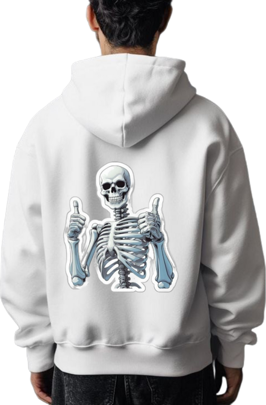 skeleton One Size hoodie White Back 7