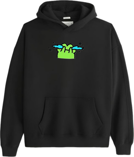 Frog Oversize Hoodie Black 7