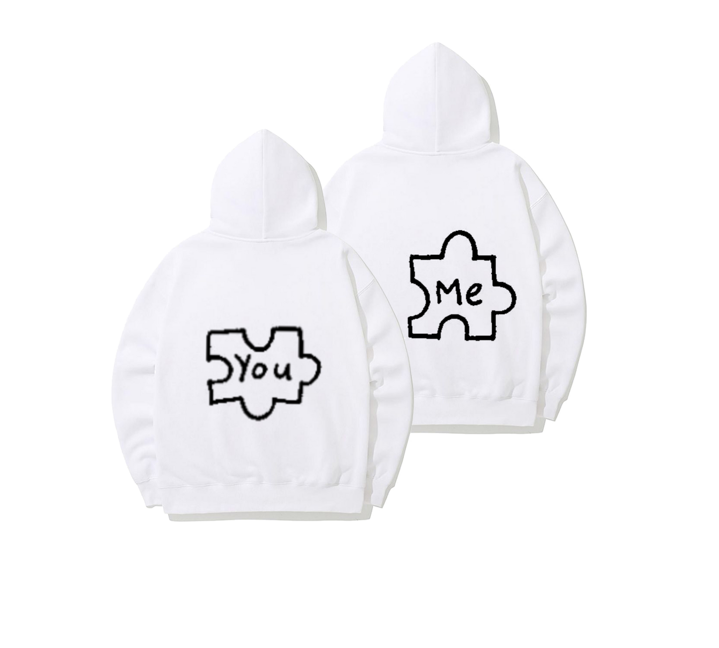 VaIentine coupIe Oversize Hoodie Cables White Back 7
