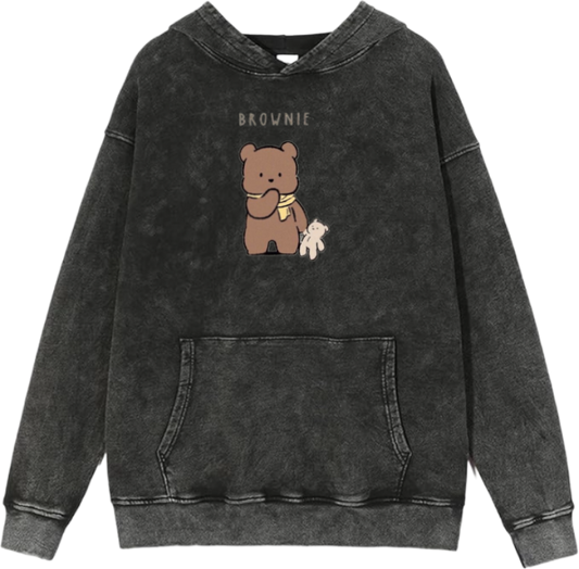 bear Oversize  Hoodie Washed gray 7