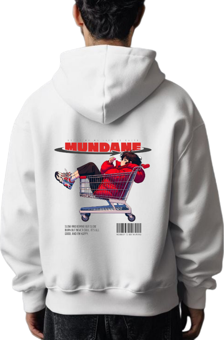 MUNDAME Over Size hoodie White Back 55