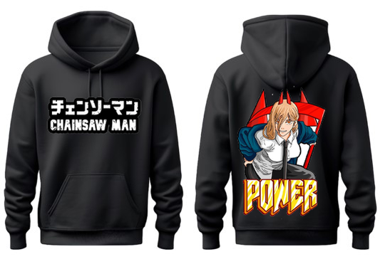 Chainsaw Man One Size hoodie Black Back 7