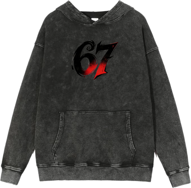 67 designs Oversize Hoodie Washed 7