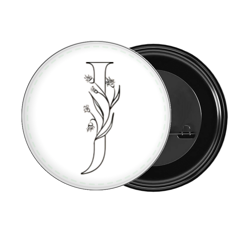 vector letter brooch J 7