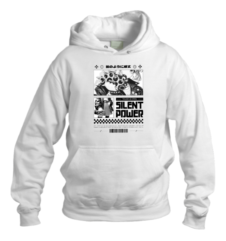 RANDOM ANIME GIRL Oversize  Hoodie White 7