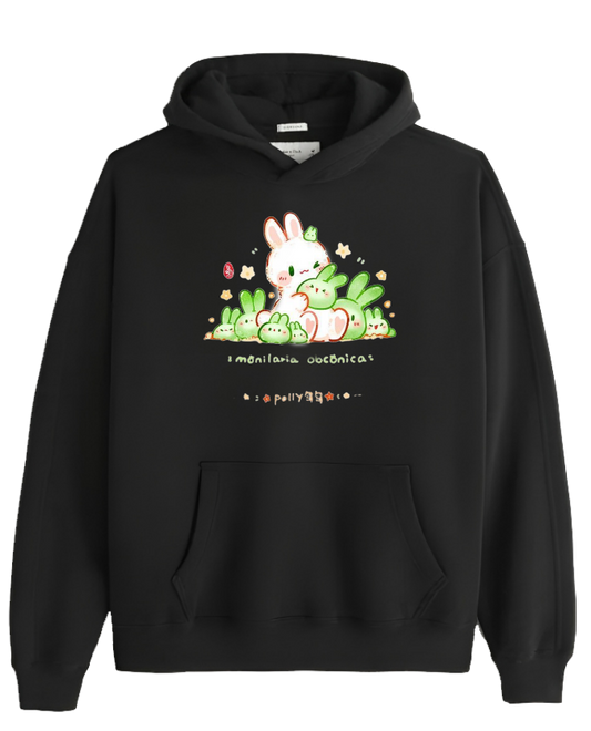 bunny Oversize Hoodie Black 7