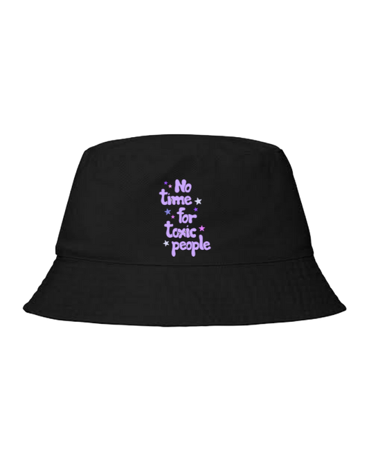 Bucket hat Fishman hat cap Black No time for toxic people 7
