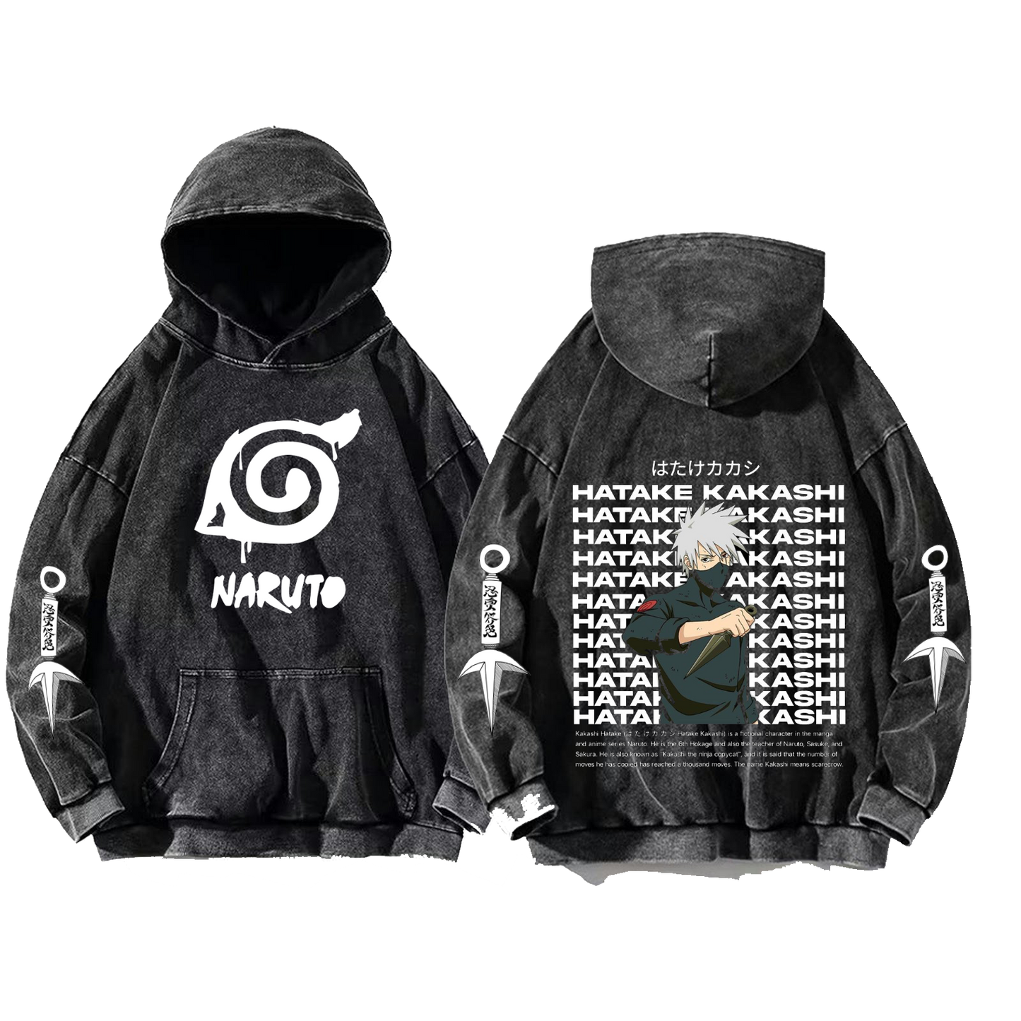 Naruto Shippuden One Size hoodie Washed Back 7
