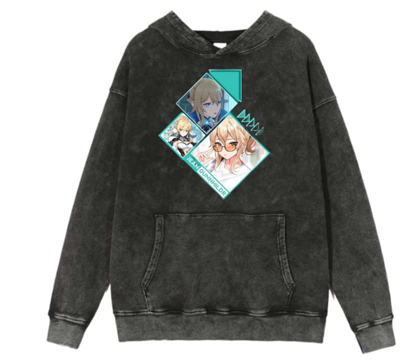 Genshin Impact Jean Gunnhildr Over Size Size hoodie Washed 7