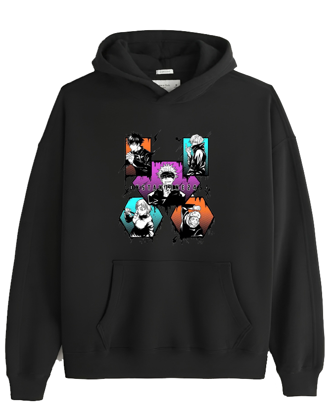 jujutsu kaisen GOJO Oversize  Hoodie Black 7