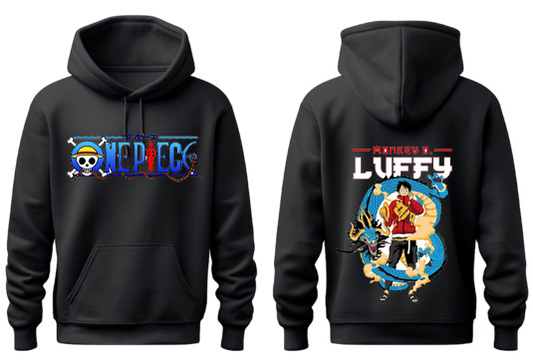 one piece One Size hoodie Black Back 7