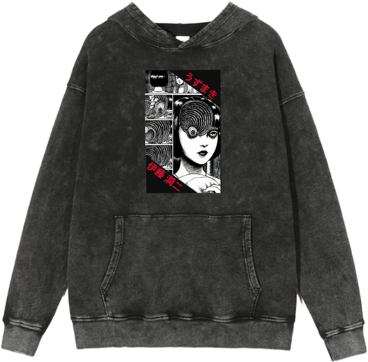 Tomie Kawakami Over Size hoodie Washed 7