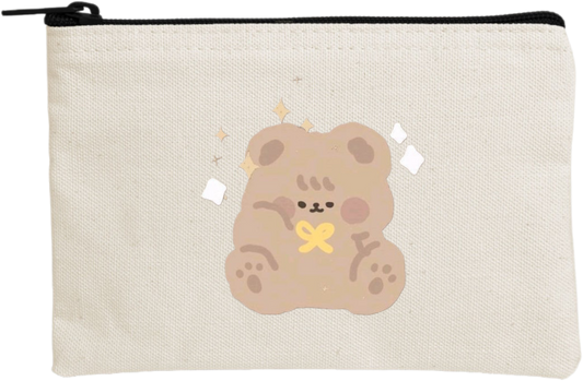 bear wallet pencil case Beige 7