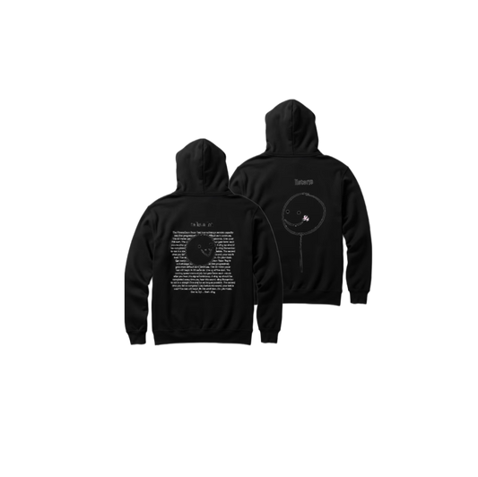 VaIentine coupIe Oversize Hoodie Cables Black Back 7