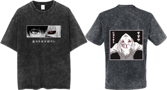 Tokyo ghoul t- shirt One Size Washed Back 7