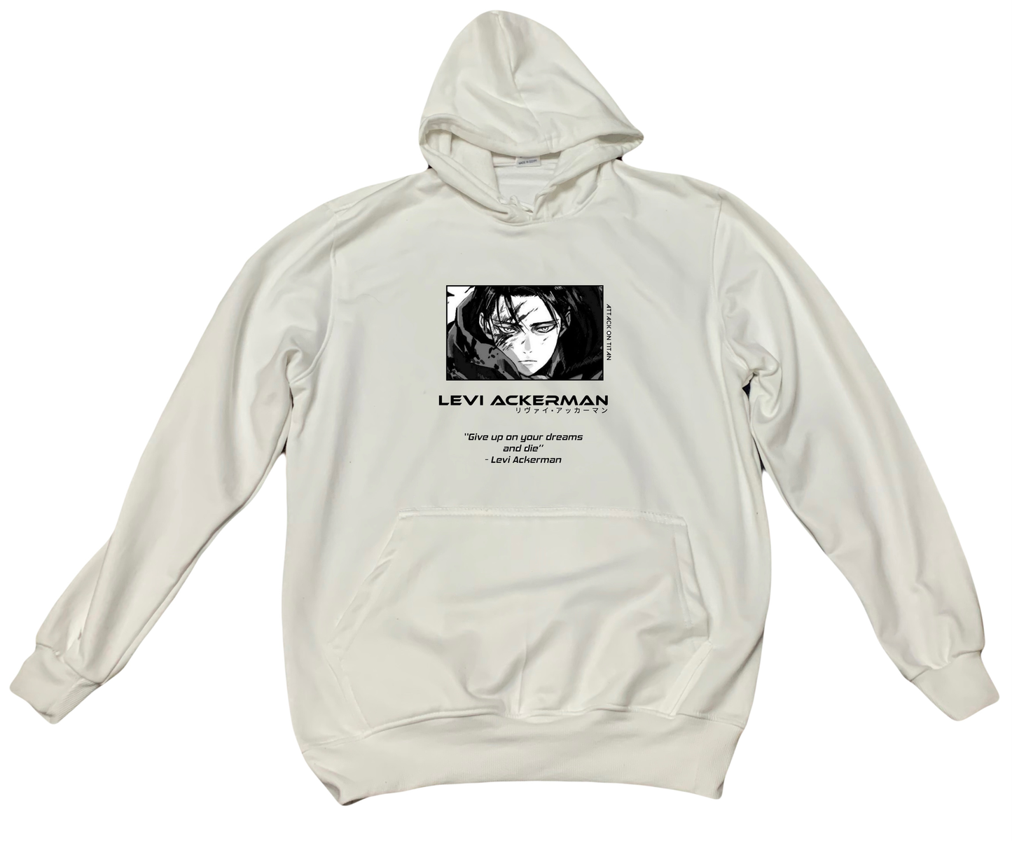 Anime Attack on titan shingeki no kyojin eren levi mikasa Aot White Oversize HOODIE 7