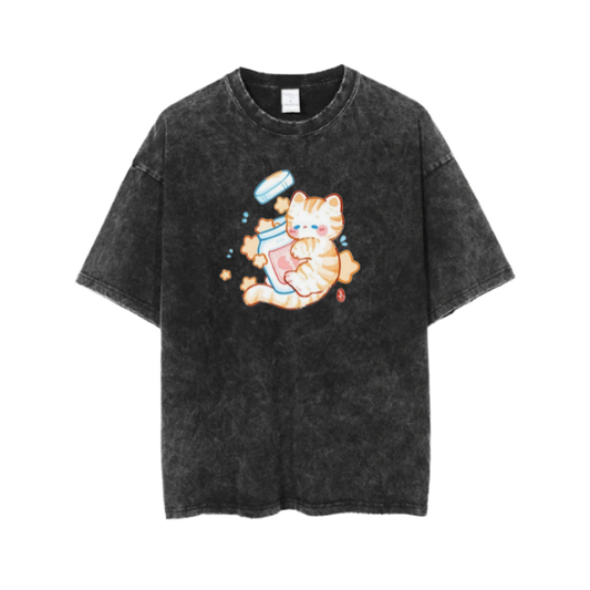 cat One Size t- shirt  Washed 80