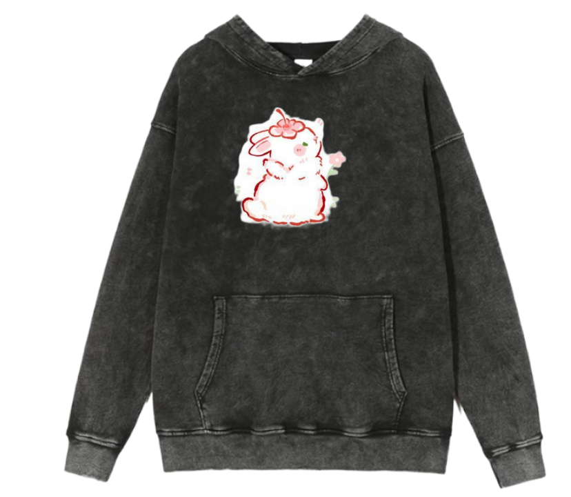 bunny Oversize Hoodie Washed 80