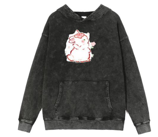 bunny Oversize Hoodie Washed 80