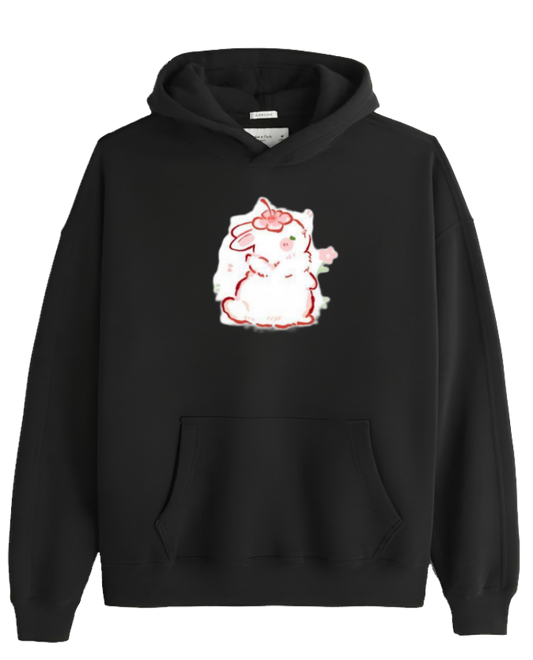 bunny Oversize Hoodie Black 80