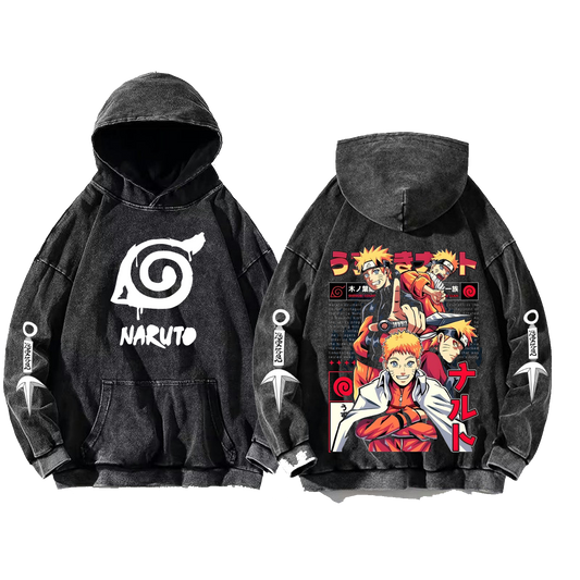 Naruto Shippuden One Size hoodie Washed Back 80