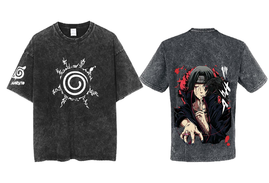 Naruto Shippuden t- shirt One Size Washed Back 80