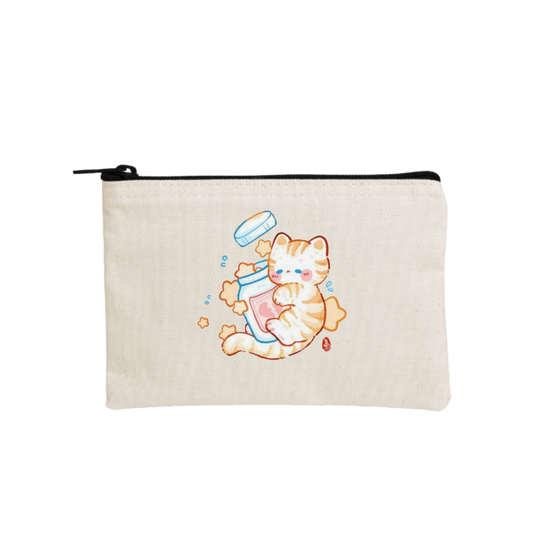 cat wallet pencil case Beige 80